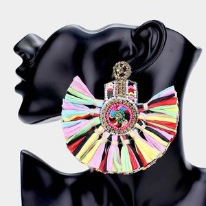 Multi color taser earrings